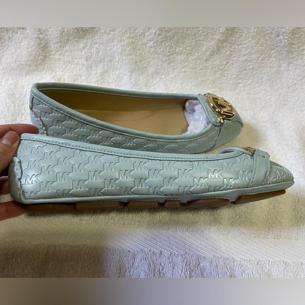 Michael Kors Fulton Moccasin Embossed Vista Blue Size 5.5M - Picture 8 of 11